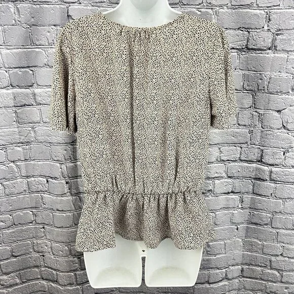 Sienna Sky Tie Front V-Neck Blouse Flutter Sleeves Size M - Picture 12 of 12